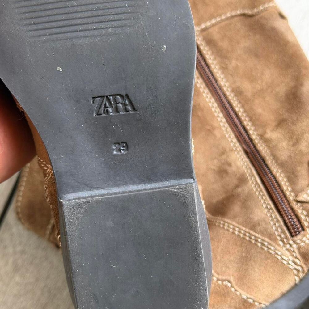 Zara kids brown suede western - Picture 6 of 6